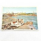 Denmark Helsingor Helsingør Kronborg Castle and Harbor Mailed Stamped 1958 Boats