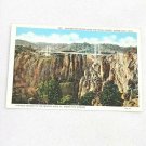 VTG 1930's Postcard Royal Gorge Suspension Bridge Canon City Colorado Highest