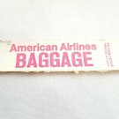 Vintage American Airlines Baggage Lapel Tape  AA Form OK14-B 15" Strip
