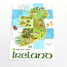 Vintage Postcard Art Landmark Map of Ireland John Hinde 1996 Unposted