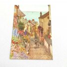 Vintage Art Postcard Unposted Down A Long Clovelly Dover UK Donkey Pack Mule
