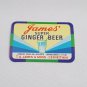 Vintage JAMES Super Ginger Beer Soda Label TA James & Sons Cefneithin Wales UK