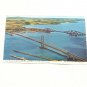 Vintage Unposted Postcard The Forth Bridges Rail Road Scotland UK Firth From Air