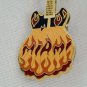 Hard Rock Cafe Miami 2005 Basketball Playoffs Heat Flaming Guitar Pin #27882