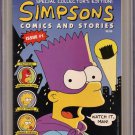 Simpsons Comics & Stories 1 Welsh 1993 CGC 8.5 1st Appearance in Comics + Poster