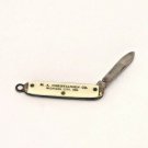 Vintage Promotional Keychain Knife M A Christiansen Co Michigan City Indiana