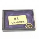 Vintage Brushed Gold Tone #1 Grandpa Money Clip New In Box Grandparent Gift
