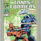 Transformers 18 CBCS 9.8 Marvel 1986 1st Death of Crosscut Equals Top CGC Grade