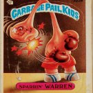 1987 Garbage Pail Kids 8th Series 8 Card #322b Sparrin' Warren Sticker Card