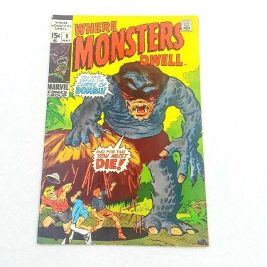 Where Monsters Dwell #9 Marvel Comics May 1971 VG 4.0 Jack Kirby