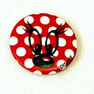 Disney Minnie Mouse Button Pin Pinback Polka Dot Eyes & Nose