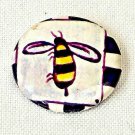 Vintage Button Pin Bee Pastel Americana Art Pinback
