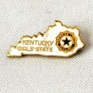 American Legion Auxiliary Girls State Kentucky Map Gold Tone Enamel Veterans Pin