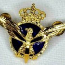 Vintage Pin Eagle Propeller Crown Brooch Badge Blue Gold Royal Air Force?