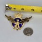 Vintage Pin Eagle Propeller Crown Brooch Badge Blue Gold Royal Air Force?