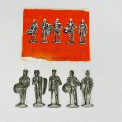 Vintage 1972 Westair Knights In Armour Set of 5 Metal Mini Figures 1 3/4” UK