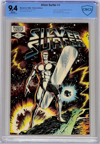 Silver Surfer #1 V2 Marvel 1982 CBCS 9.4 1 Shot Galactus FF Mephisto Like CGC