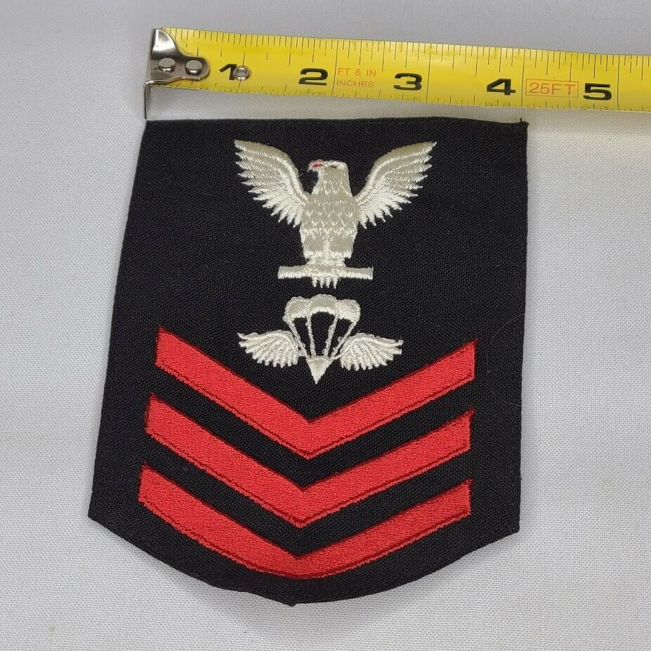 Navy Aircrew Survival Equipmentman PR1 Rate Patch Wings Parachute