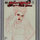 Harley Quinn 25th Anniversary Special 1 DC 2017 CGC 9.8 JETPACK Sketch Top Grade