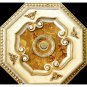 Unique White with Gold Foil insert Ceiling Medallion Octagonal 22"