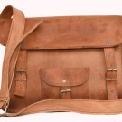 14" Retro Original Handmade Leather Bag, Unisex Laptop Messenger Cross Bags #151