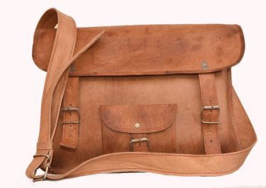 14" Retro Original Handmade Leather Bag, Unisex Laptop Messenger Cross Bags #151