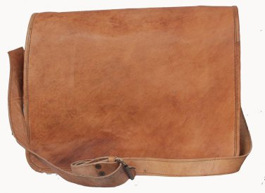 15" Stylish Handmade Real Leather Bag, Unisex Laptop Corporate Office Bags #169