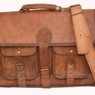 15" Retro Original Handmade Leather Bag, Unisex Laptop Messenger Cross Bags #153