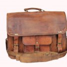 15" Stylish Handmade Real Leather Bag, Unisex Laptop Messenger Office Bags #167