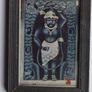 Shrinathji Krishna Old Original Hand Color Painting in Old Wooden Frame #3224