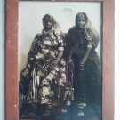 Indian Tribal Lady Woman Photograph, Vintage Photo in Old Wooden Frame #2731