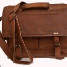 Classic Original Handmade Leather Bag, Unisex Laptop Messenger School Bags #162