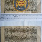 Rare Original Antique Old Manuscript Jain Cosmology New Hand Painting India#657