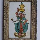 Dancing Lady Decorative Beautiful Vintage Old Print in Old Wooden Frame #2997