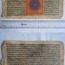 Original Antique Old Manuscript Jainism Cosmology New Hand Painting Rare #624