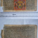 Original Antique Old Manuscript Indian Cosmology New Hand Painting Rare #605
