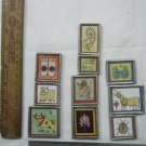 Decor Refrigerator Magnets Hand Color Painting Metal Frame Lot of 10 Pcs #071