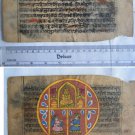 Original Antique Manuscript Old Jain Cosmology New Hand Painting Rare India #556