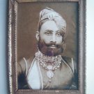 Indian Maharaja Rare Framed Photograph, Vintage Photo in Old Wooden Frame #2705