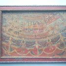 Miniature Old Religious Painting's  Print in Old Wooden Frame India Art #2839