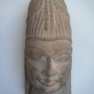 God Stone Statue Head, Vintage Antique Old Hand Carved Original God Head #482