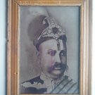 Indian Maharaja Rare Framed Photograph, Vintage Photo in Old Wooden Frame #2699