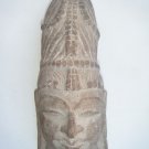 God Stone Statue Head, Vintage Antique Old Hand Carved God Head Heavy #481