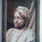 Indian Maharaja Rare Framed Photograph, Vintage Photo in Old Wooden Frame #2710