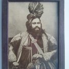 Indian Maharaja Rare Framed Photograph, Vintage Photo in Old Wooden Frame #2687
