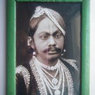 Indian Maharaja Rare Framed Photograph, Vintage Photo in Old Wooden Frame #2711