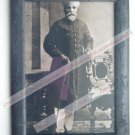 Indian Maharaja Framed Photograph, Vintage Photo in Old Wooden Frame #2615