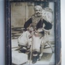 Indian Maharaja Rare Framed Photograph, Vintage Photo in Old Wooden Frame #2709