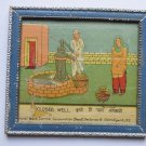 Old Educational Chart Calendar Learning School Print In Old Wooden Frame #3050