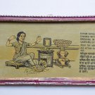 Old Educational Chart Calendar Learning School Print In Old Wooden Frame #3060